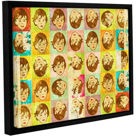 ArtWall Greg Simanson "Face Value" Gallery-Wrapped Floater-Framed Canvas