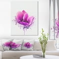 thumbnail image 1 of Fleur de Coquelicot Aquarelle Violette - Impression sur Toile Florale, 1 of 4