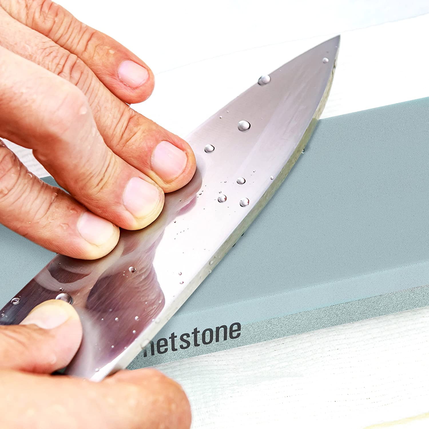 Whetstone Knife Sharpening Stone Set Double Sided 1000 and 6000 –