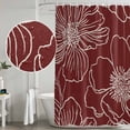 thumbnail image 5 of Red Flowers Shower Curtain, Waterproof Shower Curtains for Bathroom, Spring Floral Botanical Modern Art Washable Fabric Bathtub Curtain Set Bath Decor with 12 Hooks Standard 72"x72", 5 of 8