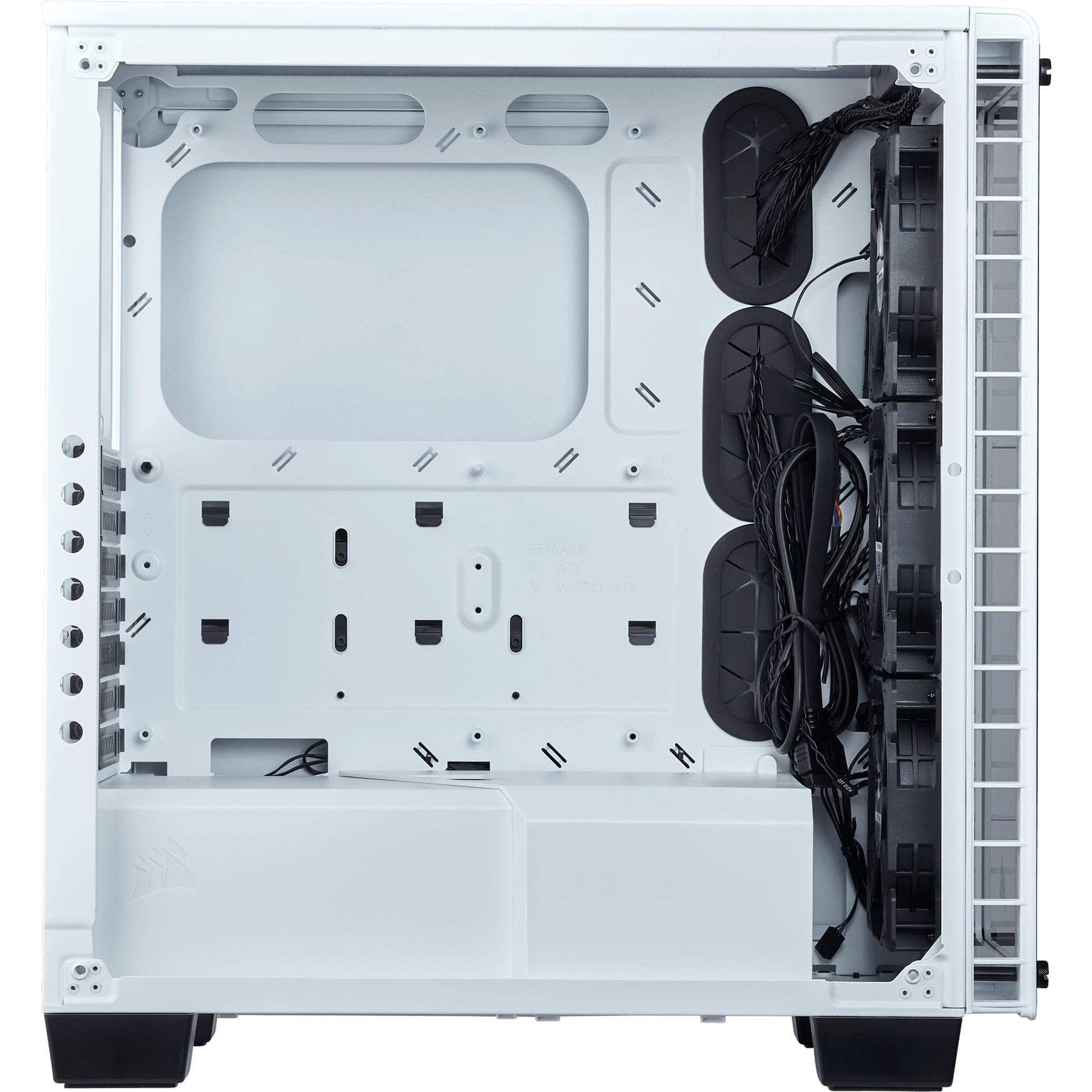 Corsair Crystal Series 460X RGB Compact ATX Case - White - Mid- tower - White - Steel, Tempered Glass - 5 x Bay - 3 x 4.72" x Fan(s) 0 -