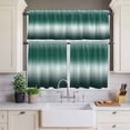 thumbnail image 2 of Gradient Gray Curtain Valances Set Modern Minimalist Black Gray Ocean Beach Kitchen Curtains 24&nbsp;inch Length Rod Pocket Valance and Tiers 3 Piece Set Small Bedroom Bathroom Laundry Decor, 2 of 9