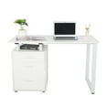 thumbnail image 4 of GZXS Modern Home Office Computer Desk with 3 Storage Drawers, White, 4 of 5