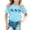 Z02-Sky Blue, variant on LRen Girls Easter Shirts Size 7/8 Cartoon Rabbit Short Sleeve T-Shirt Cute Happy Easter Vacation Tops Children's Shirts
