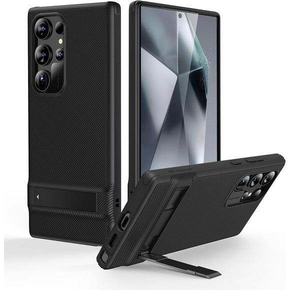 For Samsung Galaxy S24 Ultra, Kickstand Case with 3 Stand Modes, Military Grade Drop Protection, Slim Shockproof Case, Patented Kickstand, Boost Series, Clear