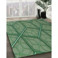 thumbnail image 3 of Ahgly Company Machine Washable Indoor Rectangle Transitional DarkOliveGreen Area Rugs, 7' x 9', 3 of 7