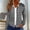 Black, variant on Women Zip Up Hoodie with Pockets UPF Long Sleeve Jacket Lightweight Striped Print Sun Protection Shirt Top M
