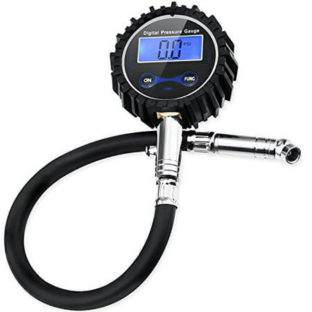 AstroAI Digital Tire Pressure Gauge 230 PSI 4 Settings for Car Truck Bicycle with Backlit LCD and Low Battery Indicator, AAA Battery (Best Digital Tire Pressure Gauge 2019)