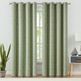 thumbnail image 4 of Curtainking Blackout Curtains for Living Room Bedroom 84 inch Sage Window Curtains Geometric Pattern Darkening Thermal Grommet Curtains set of 2, 4 of 8