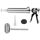 thumbnail image 1 of Pistola de Lechada de Acero Inoxidable con 2 Boquillas, Pistola de Calafateo Manual para Calafateo de Baldosas y Cemento, 1 of 8