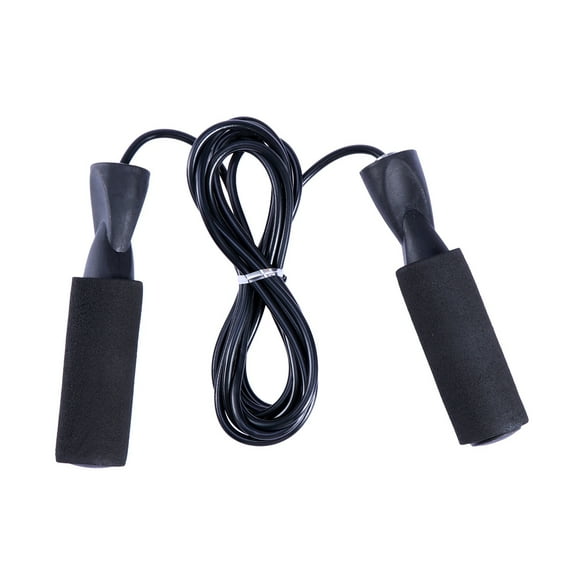 Pretyzoom Jumping Rope Adult Adjustable Length Steel Black 1Pack for Home Workout