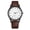 B, variant on NovaStitch Men‘s Watch Minimalist Leather Strap Watch, Casual Analog Wristwatch for Daily Wear, Classic Dress Watch for Men - White Dial Dark Brown Band