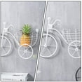 thumbnail image 2 of 1pc en forma de bicicleta creativa con forma de maceta con soporte de maceta montada en la pared (blanco), 2 of 5