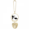 thumbnail image 1 of Talons Hauts pour Femmes Motif Contour Noir Porte-Clés Angel Pendentif Aile, 1 of 4