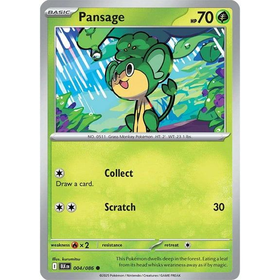 Pokemon Black Bolt Common Pansage #4