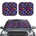 thumbnail image 2 of Windshield Sun Shade, Colorful Light Jellyfish Foldable Car Sun Shade Windshield For Front, 2 Pieces, 2 of 4