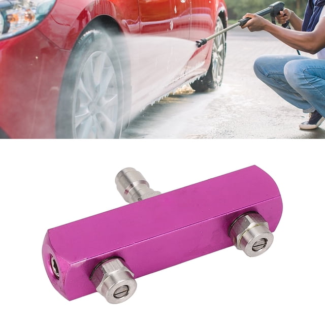 2 en 1 Consejo de la Boquilla de Lavadora de Potencia, Punta de Lavadora A Presión 1/4in Conecte Rápido Conecte Fugas Resistentes 5000 psi Alta Eficiencia para al aire Libre