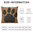 thumbnail image 5 of Shangniulu Square pillowcase with bear paw brown background, animal paw pillowcase decoration, home bedroom sofa pillowcase in various sizes, 5 of 5