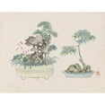 thumbnail image 3 of Anonymous 24x20 Black Modern Framed Museum Art Print Titled - Bonsai Kabenzu, Pl.16 (1868-1912), 3 of 5