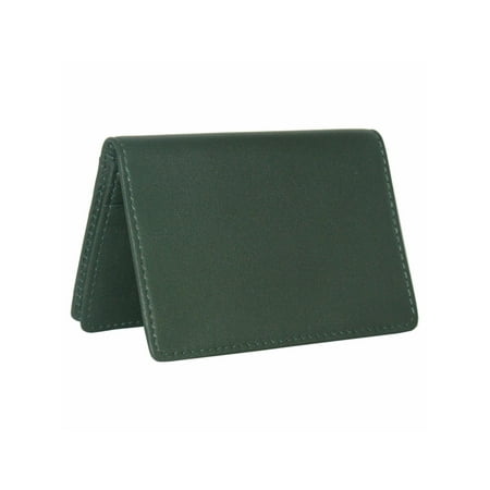 Royce Leather Genuine Leather Executive Business Card Case with ID Display - Green