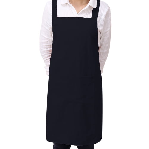 Back To School Technology Apron Plain White and Cream With Pockets 