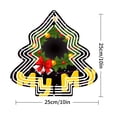 thumbnail image 2 of Stylish Metal Hanging Christmas Tree Wind Spinner - Modern Abstract Design with Pine Wreath Baubles Patterns for Garden Decor, 2 of 7