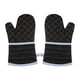 thumbnail image 1 of Guantes de cocina 1 par de manoplas extendidas para horno, guantes de cocina con aislamiento térmico de 260 ℃ / 500 ° F, rejillas de forro de felpa gruesa, patrón de rayas horizontales para cocina, Abanopi Guantes de cocina, 1 of 7
