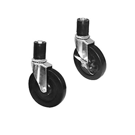

Advance Tabco TA-25ES-X 24 Tall Casters (2 with Brakes) with Stainless Steel for Tables & Mixer Stands Set of 4 5 Depth