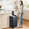 thumbnail image 1 of Kojooin Poubelle et Bac de Recyclage en Acier Inoxydable à Double Compartiment, 16 Gallons, 1 of 8
