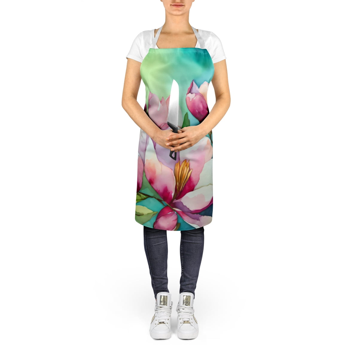 Wyoming Indian Paintbrush in Watercolor Apron