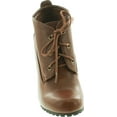 thumbnail image 4 of Bamboo Womens MOZZA-27L Round Toe Classic Lace Up Lug Sole Platform Ankle Bootie, 4 of 4