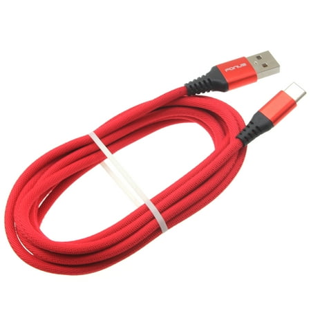 Red 10ft Long USB-C Cable Fast Charger Cord Type-C Power Wire for Samsung Galaxy S21 Ultra S20 Ultra Plus S10 Plus Z Flip XCover FieldPro Fan Edition 5G UW Note 20 Ultra Fold 2 S8 active S10e