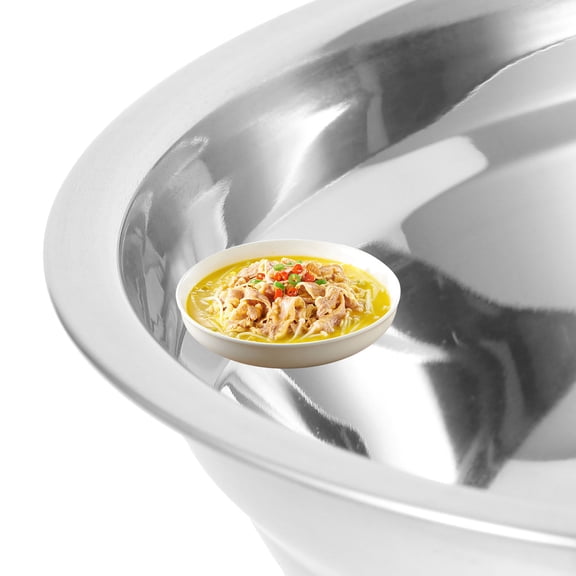 OULII Set of 2 Stainless Steel Mixing Bowls for Kitchen Use, Vegetable Washing and Food Prep Basins