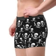 thumbnail image 2 of Fuzoiu Pirate skulls Print Men's Ultra Breathable Underwear,No Riding Up Boxer Briefs with ComfortFlexible Waistband-Medium, 2 of 5