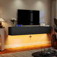 thumbnail image 5 of ​​FloatiCasa 70'' Floating TV Stand Wall-Mounted Entertainment Center Media Console with 3 Doors for TVs up to 75",for Living Room Bedroom Black, 5 of 17