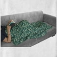 thumbnail image 6 of Nautical Soft Flannel Fleece Throw Blanket, Underwater Animal Composition with Hand Drawn Silhouettes of Fish, Cozy Plush for Indoor and Outdoor Use, 50" x 60", Teal Dark Teal and Cream, by Ambesonne, 6 of 6
