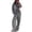 Black, variant on Clossjun Womens Striped Print Lounge Set 2 Piece Casual Fashion Outfit Long Sleeve Shirt & Wide Leg Pants Set for Fall Wear L
