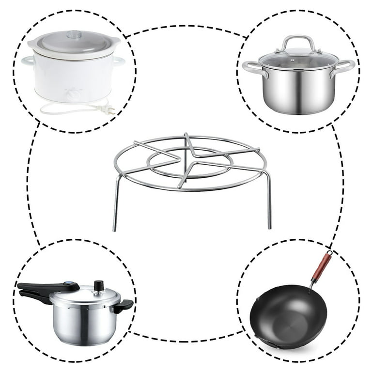 Steaming Rack, Heavy Duty Stainless Steel Cooking Ware Steam Steamer Rack Stand 6 for Pressure Cooker Instant Pot (6 Diameter x 3 Height)