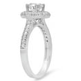 thumbnail image 3 of Dazzlingrock Collection 1.15 Carat (ctw) 14K Round White Diamond Ladies Bridal Halo Style Engagement Ring, White Gold, Size 4.5, 3 of 4