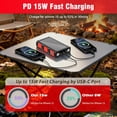 thumbnail image 6 of Power Bank Wireless Charger 68800mAh Built in Hand Crank and 4 Cables 15W Fast Charging Power Bank 7 Outputs & 4 Inputs Solar Portable Charger, SOS/Strobe/Strong Flashlights, Compass(Red), 6 of 8
