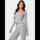 thumbnail image 4 of Conjuntos de 2 Piezas para Mujer, Conjuntos de Otoño, Chándales de Larga y Pierna , Conjuntos Casuales de Estar por Casa, Conjuntos A Juego Gris L, 4 of 10