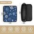thumbnail image 4 of Hair Tool Organizer Bag with Heat Resistant Mat Removable Travel Storage Case for Hot Air Brushes Curling Irons Coral Reefs and Seashells Pattern, 4 of 8