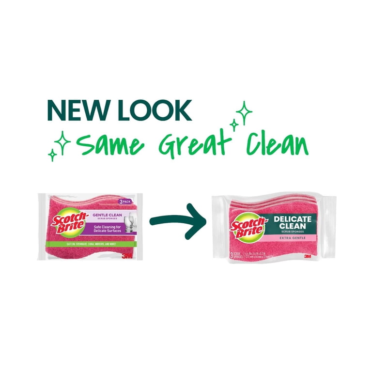3 SCOOP | 3スクープ| きちスクープ Scotch-Brite Kitchen Scrub for Delicate Surfaces, Non-Scratch