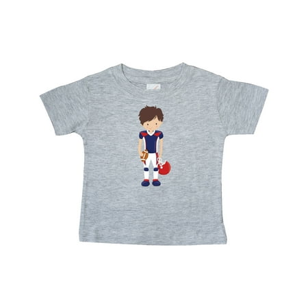 

Inktastic Cute Boy Brown Hair American Football Rugby Gift Baby Boy T-Shirt