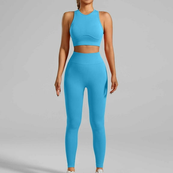 ZHYou Womens Legging Pants Hip Lifting Workout Fitness Running High Elastic Waist Yoga Pants 2 Piece