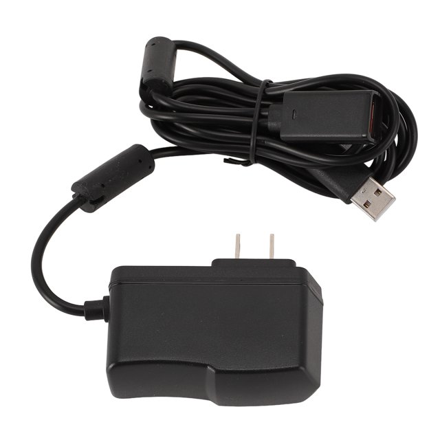 Video Game Console Power Supply Adapter, USB To AC Power Supply PC Adapter Easy To Grip Low Consumption with Charging Cable Cord for Sensor System EU Plug 100-240V,US Plug 100-240V