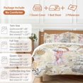 thumbnail image 6 of King 4 Piece Bedding Set Watercolor Marine Octopus Starfish Soft Breathable Duvet Cover and Pillowcase, Sailboat Shell on Retro Newspaper Duvet Cover Set Bed Sheets for Bedroom Dormitory Guest Room, 6 of 9