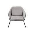 thumbnail image 3 of Sunpan Chaise Longue en Tissu Moderne 16" et Acier Watts en Noir/pierre, 3 of 8