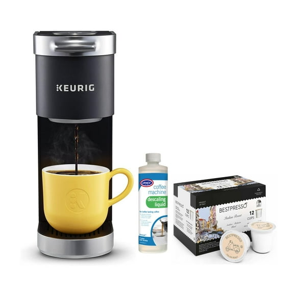 Keurig K-Mini Plus Single Serve Coffee Maker (Black) with Accesories