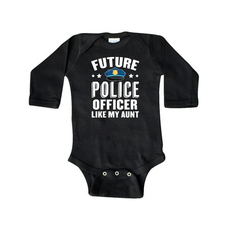 

Inktastic Future Police Officer Like My Aunt Gift Baby Boy or Baby Girl Long Sleeve Bodysuit